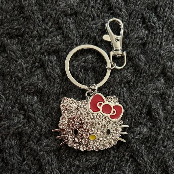 Hello Kitty Rhinestone Keychain - Picture 2 of 3